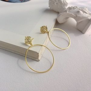 HH DROP HOOP EARRINGS- STERLING SILVER